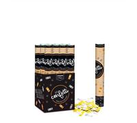 OH YEAH - 12 pezzi - Cannone coriandoli in lamina oro e argento - 40 cm - Feste e celebrazioni - Ideale per matrimoni, compleanni, eventi e addii - Grande potenza di portata - FACILE DA USARE