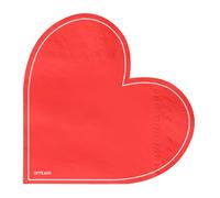 OH YEAH - 20 Tovaglioli Carta Doppio Strato Forma Cuore Rosso - 33 x 33 cm - Decorazione Tavolo San Valentino - Valentines Day - Stoviglie San Valentino - Tavolo per San Valentino - Tavolo per San