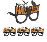 OH YEAH - 3 Occhiali Halloween per bambini in colore nero - Accessori divertenti per costumi, feste e fotografia - Decorazione Evento - Photocall Halloween - Occhiali divertenti per celebrazioni