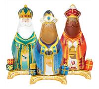 OH YEAH! - 3 pezzi - Palloncino Foil in piedi Re Magi - 110 cm - Palloncini Re Magi Natale - Decorazione Globo Grandi Magi - Natale - Palloncini Tre Re Magi - FACILE Gonfiaggio