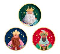 OH YEAH - 6 Unità Piatto Dessert Re Magi Cartone Monouso Ø 17 cm - Decorazione a tema natalizio della Notte dei Re Magi - Design festivo natalizio - Celebrazione Notte dei Re