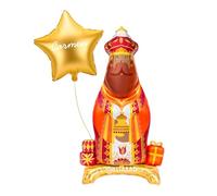 OH YEAH - Palloncino Foil Re Magi Baltasar + Stella Oro Personalizzata - 110 cm - Decorazione natalizia - Celebrazioni familiari - Roscón de Re - Eventi natalizi - Scegli il tuo nome