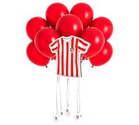 OH YEAH - Pignatta di compleanno maglietta 50 x 40 cm Atlético de Madrid + 10 palloncini rossi 30 cm - Decorazione per feste per bambini - Pignatta grande da riempire con giocattoli e caramelle