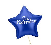 OH YEAH - Stella personalizzata da 48 cm, con nome personalizzato, adatto per elio, palloncino personalizzato, stella metallizzata, design personalizzato, scegli il tuo nome (blu)