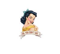 OH, YOU DON'T SAY: Cheeky retro woman lined notebook cover design