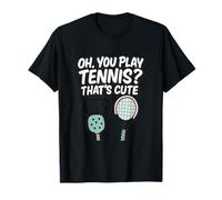 Oh You Play Tennis That's Cute Graffiti Paddle Art Maglietta