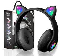 OHAANYY Cuffie Bluetooth per Bambini, Bambine, Cuffie per Orecchie da Gatto, Over-Ear con Luce LED, Cuffie Sereo Pieghevoli, Bluetooth, Cuffie Wireless per Bambini con Microfono, Micro SD/TF (7)