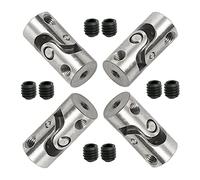 Ohamtes 4 pezzi albero diametro 2mm a 2mm giunto universale girevole universale albero sterzo giunto a U accoppiatore