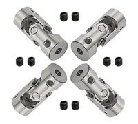Ohamtes 4 pezzi albero diametro 2mm a 3mm giunto universale girevole universale albero sterzo giunto a U accoppiatore