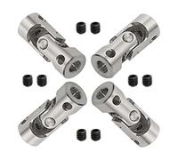 Ohamtes 4 pezzi diametro albero 2,3 mm a 3 mm accoppiamento universale girevole albero sterzo universale giunto a U accoppiatore