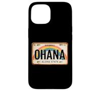 Ohana Hawaiian Family Tee Retro Hawaii Targa Arcobaleno Custodia per iPhone 15