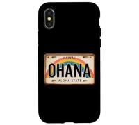Ohana Hawaiian Family Tee Retro Hawaii Targa Arcobaleno Custodia per iPhone X/XS