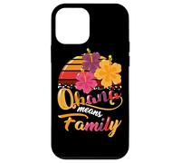 Ohana Means Family Hawaii 70s Retro Vintage Hawaii Regali Hawaii Custodia per iPhone 12 mini