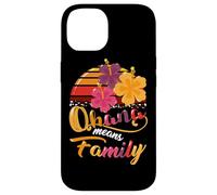 Ohana Means Family Hawaii 70s Retro Vintage Hawaii Regali Hawaii Custodia per iPhone 14