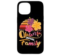 Ohana Means Family Hawaii 70s Retro Vintage Hawaii Regali Hawaii Custodia per iPhone 15