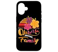 Ohana Means Family Hawaii 70s Retro Vintage Hawaii Regali Hawaii Custodia per iPhone 16
