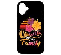 Ohana Means Family Hawaii 70s Retro Vintage Hawaii Regali Hawaii Custodia per iPhone 16 Plus