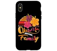 Ohana Means Family Hawaii 70s Retro Vintage Hawaii Regali Hawaii Custodia per iPhone X/XS