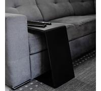 OHANA Tavolino da salotto moderno nero, 37 x 26,5 x 47,8 cm, forma a C