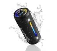 OHAYO X10 Cassa Bluetooth Potente 25W con Doppio Driver, Luce LED Show, 24H Autonomia, Bassi Potenziati e Impermeabile IPX7 - Altoparlante Bluetooth con Effetti Luce, Hi-Fi Stereo e Vivavoce (Nero)