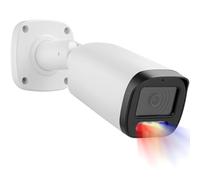 OHBET DahuaSecurity - Telecamera IP PoE 4K 8MP, luce stroboscopica rossa e blu e allarme audio, telecamera di sicurezza in metallo per esterni, audio bidirezionale, visione notturna a colori