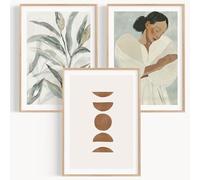 OHBIMA® Set Di Poster Da Parete quadri moderni soggiorno decorazioni camera da letto quadro astratto moderno stampe moderne wall art elegante arte astratta contemporanea (Senza Cornice - 30x40cm)