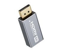 OHBUYAGN Adattatore DisplayPort a HDMI 4K@60Hz YCbCr420, DP 1.2 a HDMI 2.0 Converter supporta 4K@30Hz, 2K@60Hz, 1080P@120Hz, DP maschio a HDMI femmina per Lenovo, HP, Dell, PC, laptop