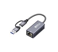 OHBUYAGN Adattatore LAN USB 5G adattatore Ethernet USB 3.2 Gen 2 a RJ45 5000Mbps Gigabit adattatore di rete su alluminio compatibile con laptop, Linux, PVE, PC su Windows 11/10/8 ecc