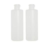 OHEETU 2 barattoli vuoti da 400 ml in plastica trasparente e morbida, con coperchio ribaltabile, contenitori per campioni di trucco, lozioni, gel doccia, shampoo, articoli da toeletta