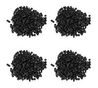 Ohewiiuk 2000 del Silicone 5 Millimetri Pezzi Nero Mini-Ring Foderato Perline Link per L'Installazione E Le Piume Mi Stick Hair Extension