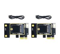 Ohewiiuk 2X La Scheda Adattatore per Scheda di Rete Wireless da M.2 Un PCIE NGFF Supporta La Scheda di Rete 7260 8265 1650 1675X AX200 AX210