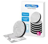 OHFAMO 6 filtri dell'acqua MicroDisc, compatibili con bottiglie filtranti Brita Fill&Go, dischi filtranti confezionati singolarmente, riducono cloro, microparticelle, sapori indesiderati e odori