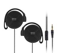 ohfruit Cuffie cablate con gancio per l'orecchio - 3,5 mm stereo sport gancio auricolare auricolare super bass sport auricolari per lettore MP3 computer cellulare nero
