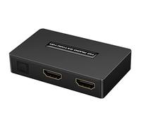Ohfruit Estrattore Audio HDMI 4K a Ottico Stereo 3,5 mm - Convertitore Con Cavo Toslink SPDIF AUX - Supporto Uscita HDCP1.4 Nero