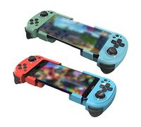 ohfruit Gamepad wireless - Gamepad separazione sinistra e destra, controller Bluetooth wireless compatibili con gamepad 3D Joystick per iOS/PC/Android, rosso e blu