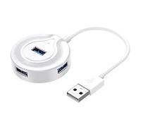 ohfruit Hub USB 2.0 a 4 porte - Hub dati ultra sottile con cavo esteso da 1 m, dock di espansione per laptop OTG Hub per tastiera del mouse, bianco