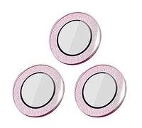 ohfruit per iPhone 14 Pro/iPhone 14 Pro Max Camera Lens Protector, 9H Vetro Temperato Fotocamera Copertura Protezione Dello Schermo Anello Metallo Decorazione Accessori Rosa Per iPhone13Pro/13ProMax