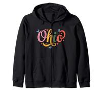 Ohio Butterfly Script Cute Girl State Pride, Women & Kids Felpa con Cappuccio