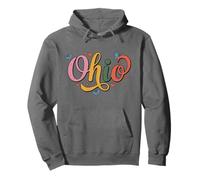 Ohio Butterfly Script Cute Girl State Pride, Women & Kids Felpa con Cappuccio