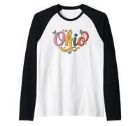 Ohio Butterfly Script Cute Girl State Pride, Women & Kids Maglia con Maniche Raglan
