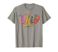 Ohio Butterfly Script Cute Girl State Pride, Women & Kids Maglietta