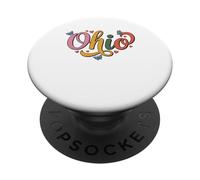 Ohio Butterfly Script Cute Girl State Pride, Women & Kids PopSockets PopGrip Adesivo