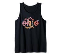 Ohio Floral Script Colorful State Pride Design, Womens Kids Canotta