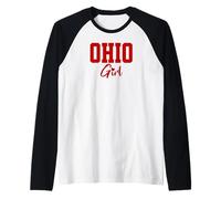 Ohio Girl, Cute Midwest Pride State Home Fun Maglia con Maniche Raglan