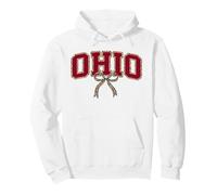 Ohio Leopard Bow Girl State Pride Trendy Design Felpa con Cappuccio