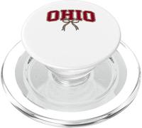 Ohio Leopard Bow Girl State Pride Trendy Design PopSockets PopGrip per MagSafe