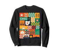 Ohio Patchwork Quilt Modern Midwest Pride Vintage Inspired Felpa
