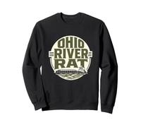 Ohio River Rat Rimorchiatore Chiatta Deckhand Fiume Town Pride Felpa