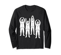 Ohio Santa Christmas Modern Graphic Illustration Art Maglia a Manica