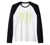 Ohio Skeleton Halloween Retro Vintage Aesthetic Graphic Maglia con Maniche Raglan